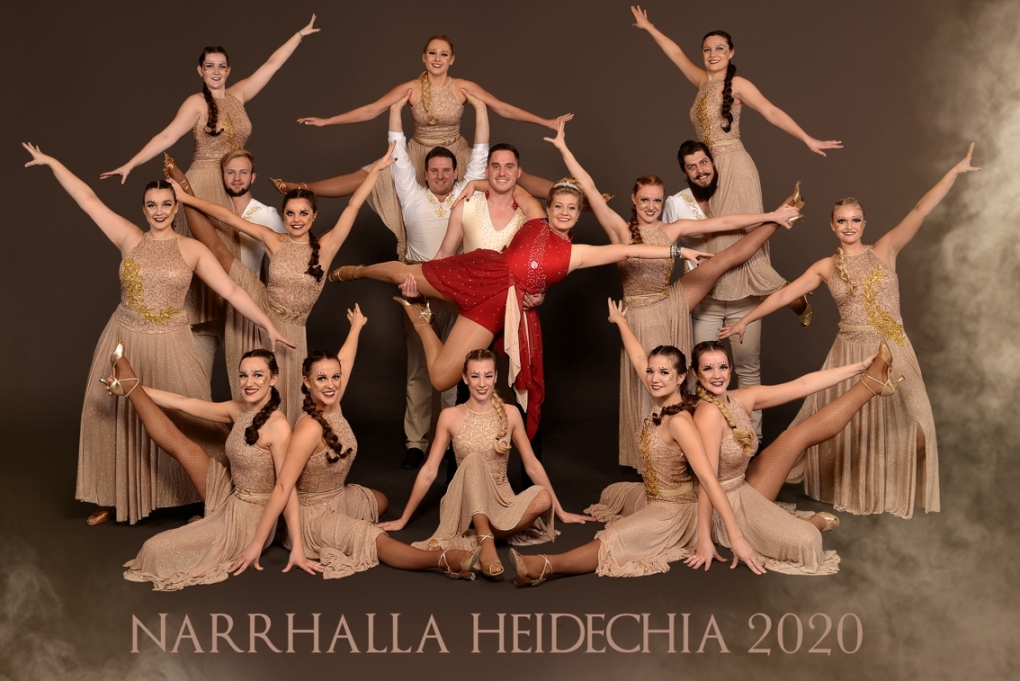 Narrhalla Heidechia_Prinzenpaar_und Garde_2020